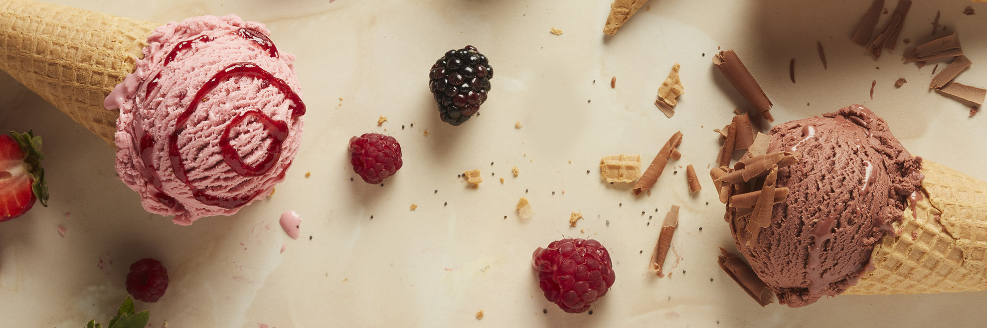 Malteadas, postres y helados